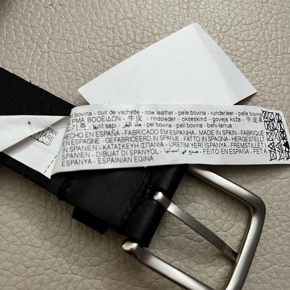 Zara Men’s Leather Belt Size 110cm/44 - Made in Spain - Picture 3 of 4